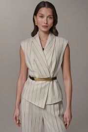 PINSTRIPE VEST at Donna Karan